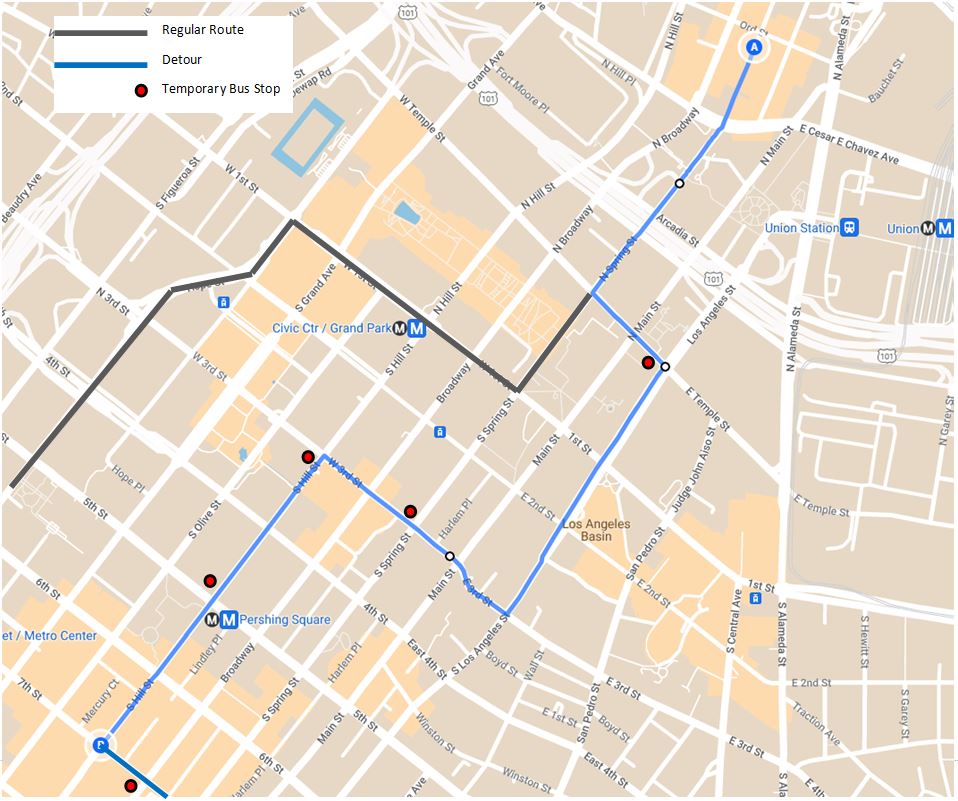 Route 799 Dodgers Championship Parade Detour City of Santa Clarita